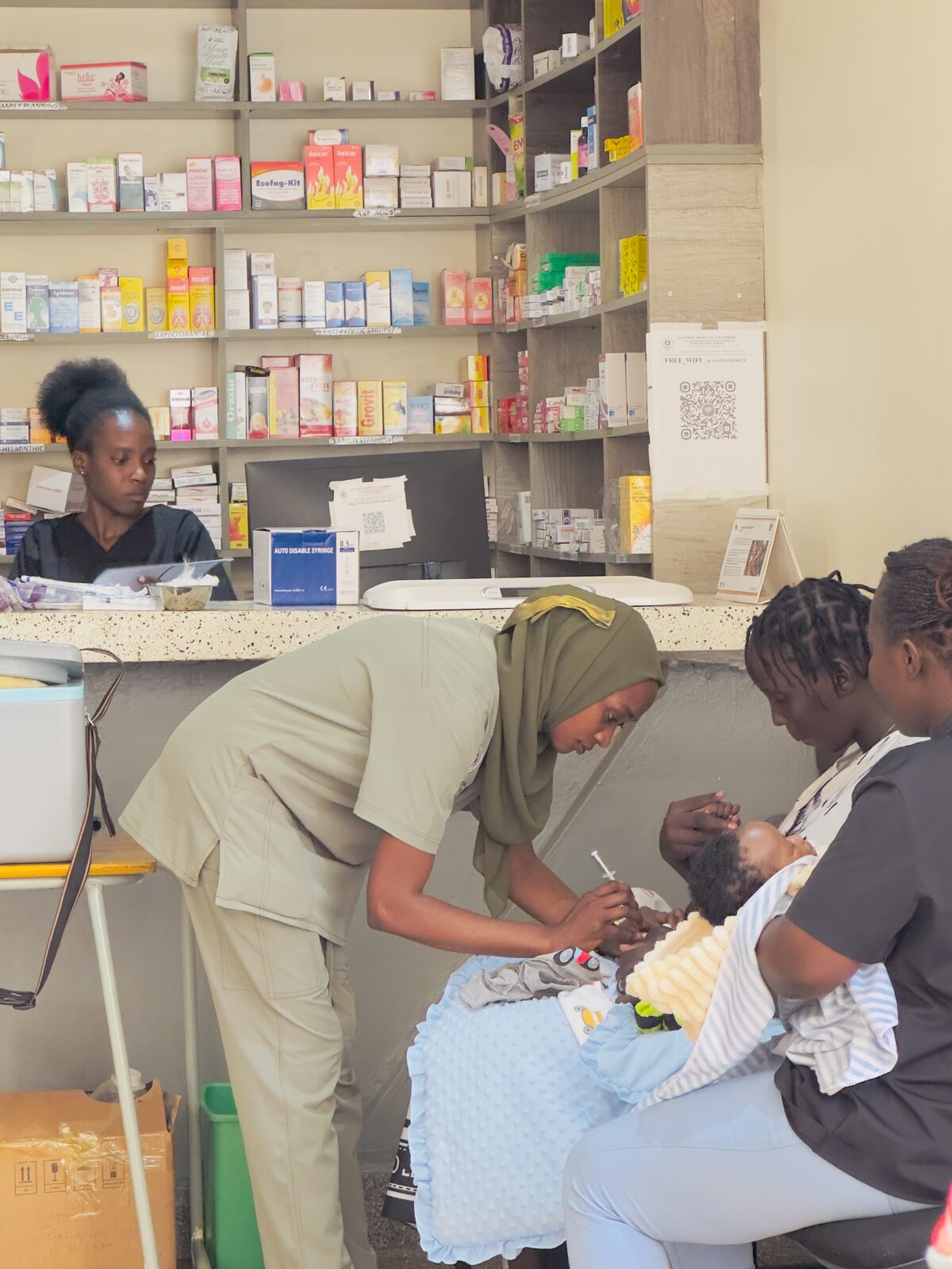 Immunisation visit at Entebbe Medical Chambers